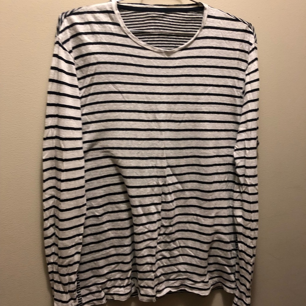 All saints striped long sleeve t shirt size M